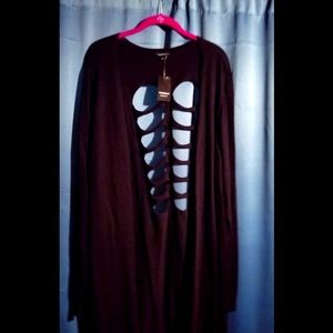 NWT Torrid Slashed Back Cardigan Sweater